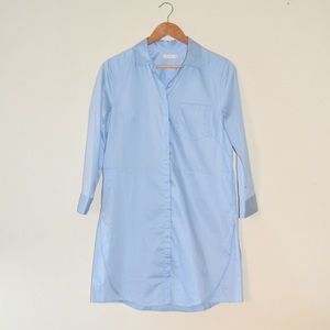 Cuyana | Light Blue Poplin Layered Shirt Dress